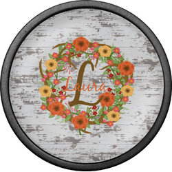 Floral Antler Cabinet Knob (Black) (Personalized)