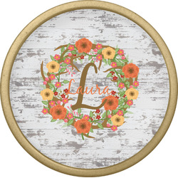 Floral Antler Cabinet Knob - Gold (Personalized)