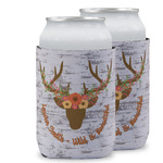 Floral Antler Can Cooler (12 oz) w/ Name or Text
