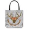 Floral Antler Canvas Tote Bag - Small - 13"x13" (Personalized)