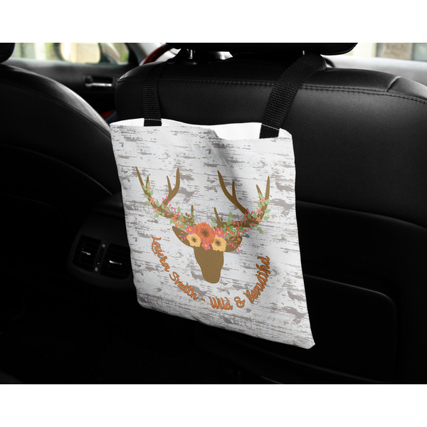 Floral Antler Car Bag - In Use