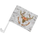 Floral Antler Car Flag - Small w/ Name or Text