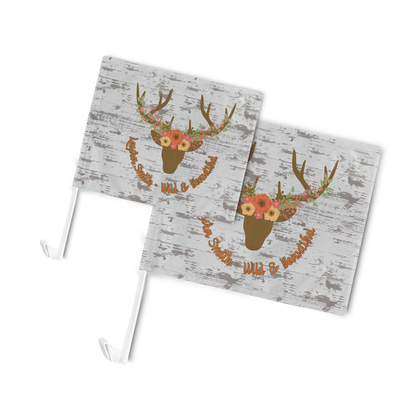 Floral Antler Car Flags - PARENT MAIN (both sizes)