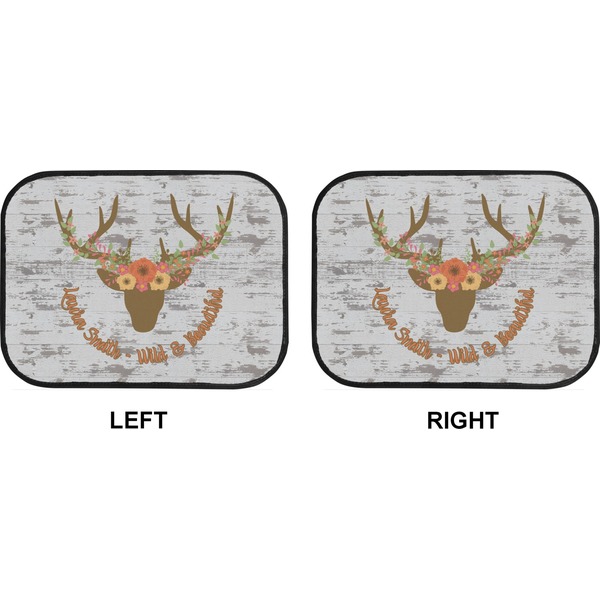 Floral Antler Car Floor Mats (Back Seat) (Approval)