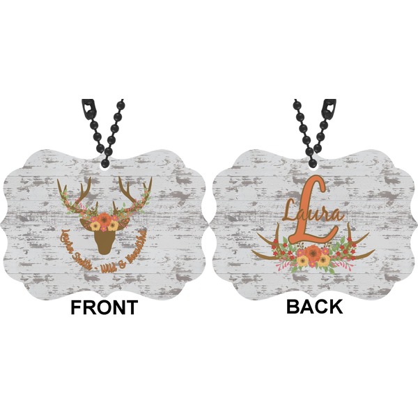 Floral Antler Car Ornament (Approval)