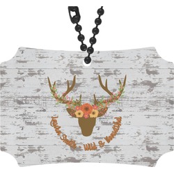 Floral Antler Rear View Mirror Ornament (Personalized)
