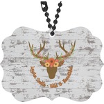 Floral Antler Rear View Mirror Charm (Personalized)