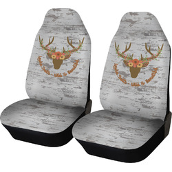 Floral Antler Car Seat Covers (Set of Two) (Personalized)