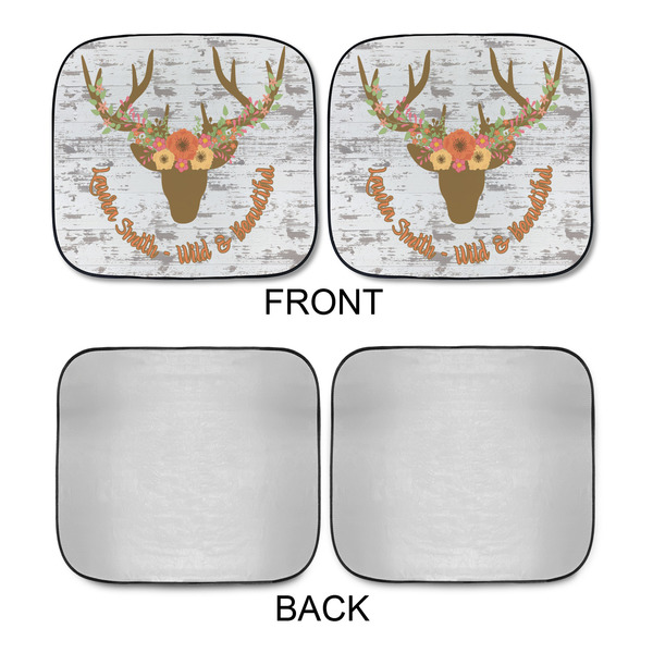 Floral Antler Car Sun Shades - APPROVAL
