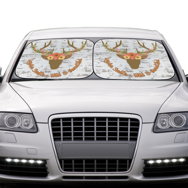 Floral Antler Car Sun Shades - IN CONTEXT