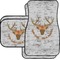 Floral Antler Car Floor Mats Set - 2 Front & 2 Back (Personalized)