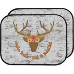Floral Antler Car Floor Mats (Back Seat) (Personalized)
