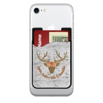 Floral Antler 2-in-1 Cell Phone Credit Card Holder & Screen Cleaner (Personalized)