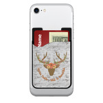 Floral Antler 2-in-1 Cell Phone Credit Card Holder & Screen Cleaner (Personalized)