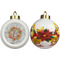Floral Antler Ceramic Christmas Ornament - Poinsettias (APPROVAL)