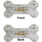 Floral Antler Ceramic Flat Ornament - Bone Front & Back (APPROVAL)