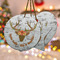 Floral Antler Ceramic Ornament w/ Name or Text