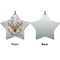 Floral Antler Ceramic Flat Ornament - Star Front & Back (APPROVAL)