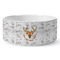 Floral Antler Ceramic Dog Bowl - Medium (Personalized)