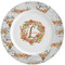 Floral Antler Ceramic Plate w/Rim