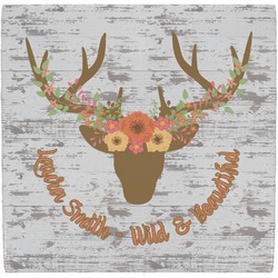 Floral Antler Ceramic Tile Hot Pad (Personalized)