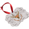 Floral Antler Christmas Ornament (Angle View)