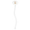 Floral Antler Clear Plastic 7" Stir Stick - Oval - Single Stick