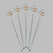 Floral Antler Clear Plastic 7" Stir Stick - Round - Fan View
