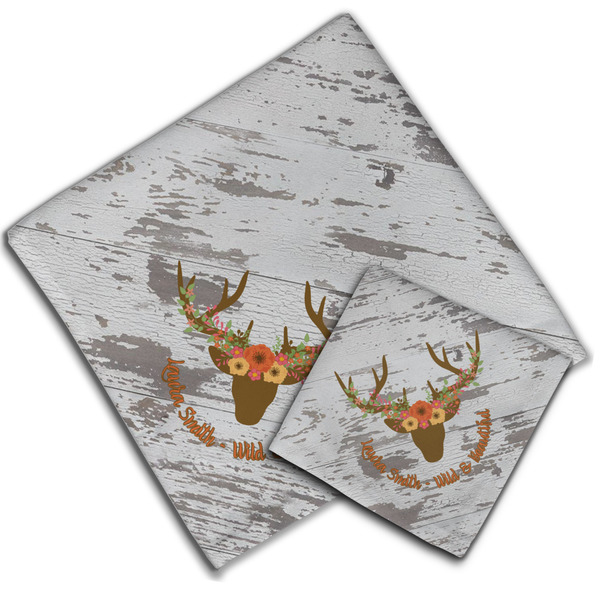 Floral Antler Cloth Napkins - Personalized Lunch & Dinner (PARENT MAIN)