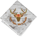 Floral Antler Cloth Napkin w/ Name or Text