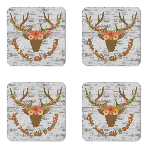Floral Antler Coaster Set - APPROVAL