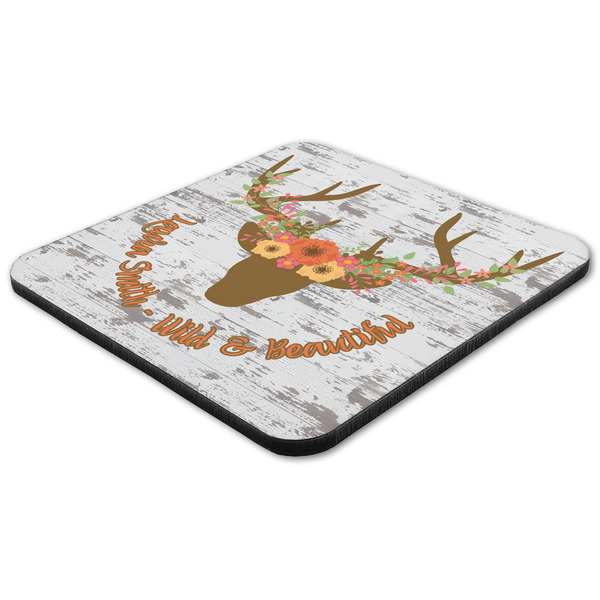Floral Antler Coaster Set - FLAT (one)