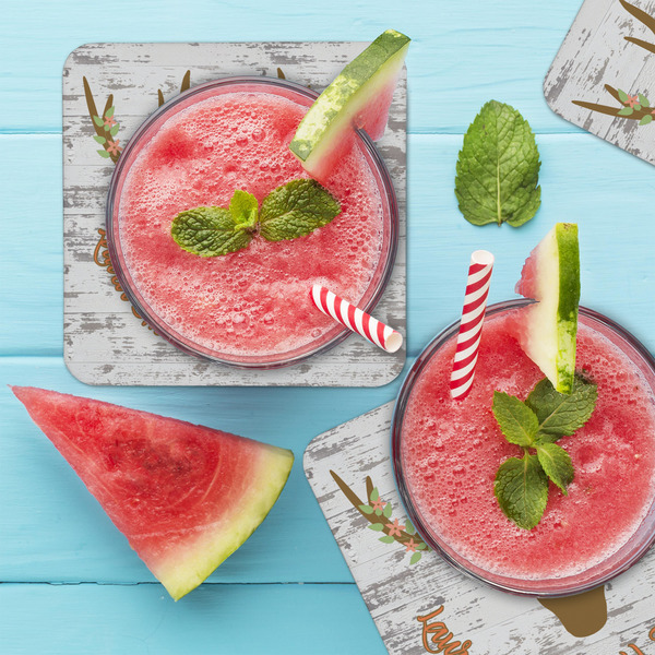 Floral Antler Coaster Set - LIFESTYLE