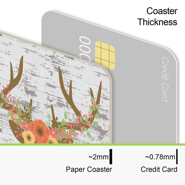 Floral Antler Coaster Thickness