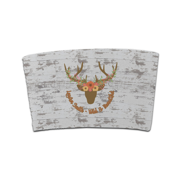 Custom Floral Antler Coffee Cup Sleeve (Personalized)