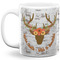 Floral Antler 11 Oz Coffee Mug - White (Personalized)