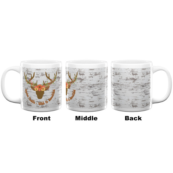 Floral Antler Coffee Mug - 20 oz - White APPROVAL