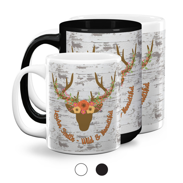 Floral Antler Coffee Mugs Main