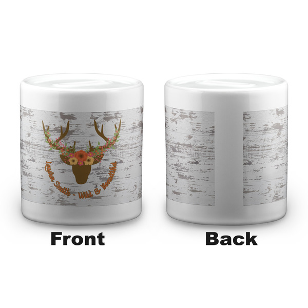 Floral Antler Coin Bank - Apvl