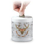Floral Antler Coin Bank (Personalized)