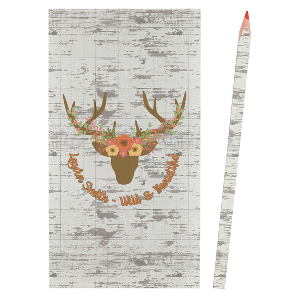 Floral Antler Colored Pencils - Front View