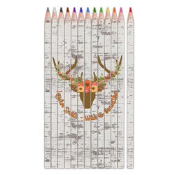 Floral Antler Colored Pencils (Personalized)