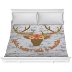 Floral Antler Comforter - King (Personalized)