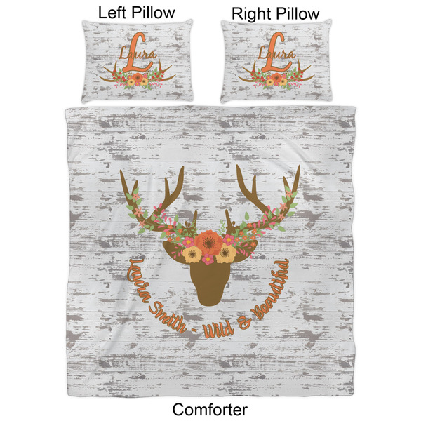 Floral Antler Comforter Set - Queen - Approval