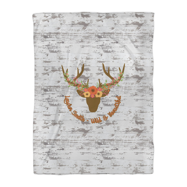 Floral Antler Comforter - Twin XL - Front