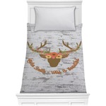 Floral Antler Comforter - Twin (Personalized)