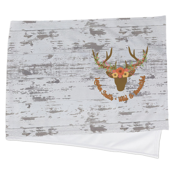 Custom Floral Antler Cooling Towel (Personalized)