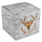 Floral Antler Cube Favor Gift Box - Front/Main