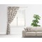 Floral Antler Curtain With Window and Rod - in Room Matching Pillow