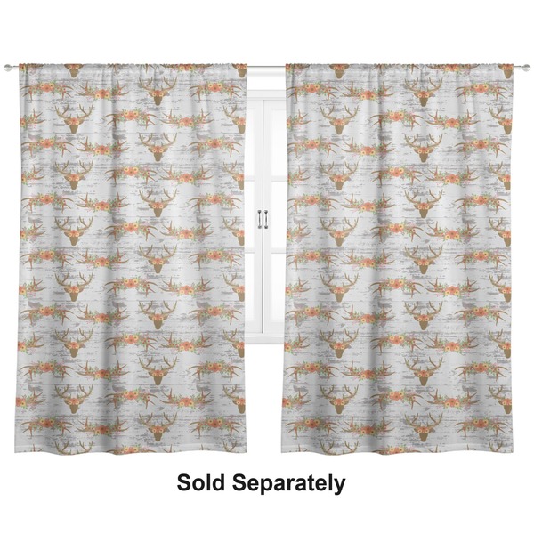 Floral Antler Curtains